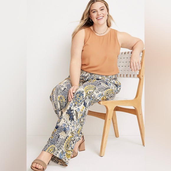 Maurices Pants - Maurices Paisley High Rise Wide Leg Pant NWT Boho Beach Resort Vacation